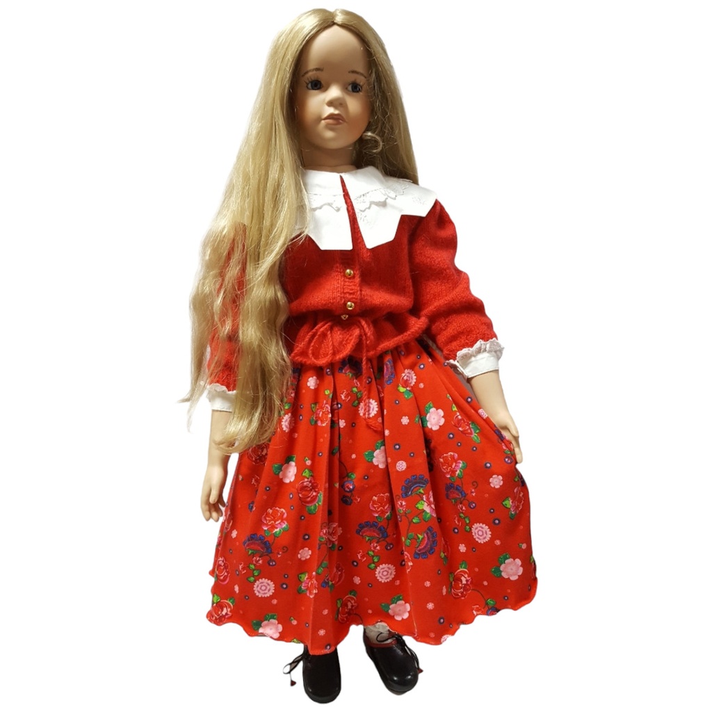 Malena by Vera Scholz 1991 Otto Lindemann Künstlerpuppe Porzellan 83 cm