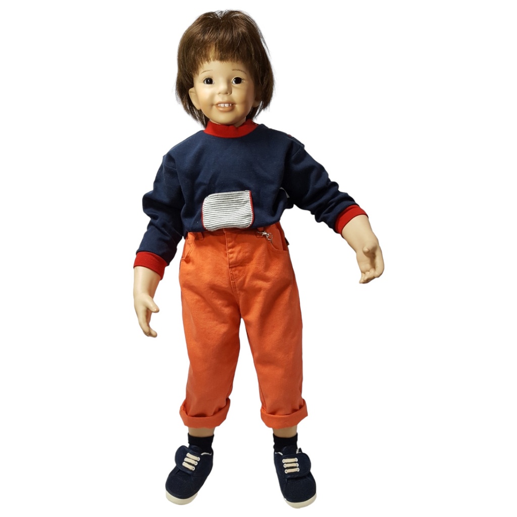 Tom Sawyer by D. Rubert 1996 the Doll Artwork Künstlerpuppe Porzellan ca. 83 cm