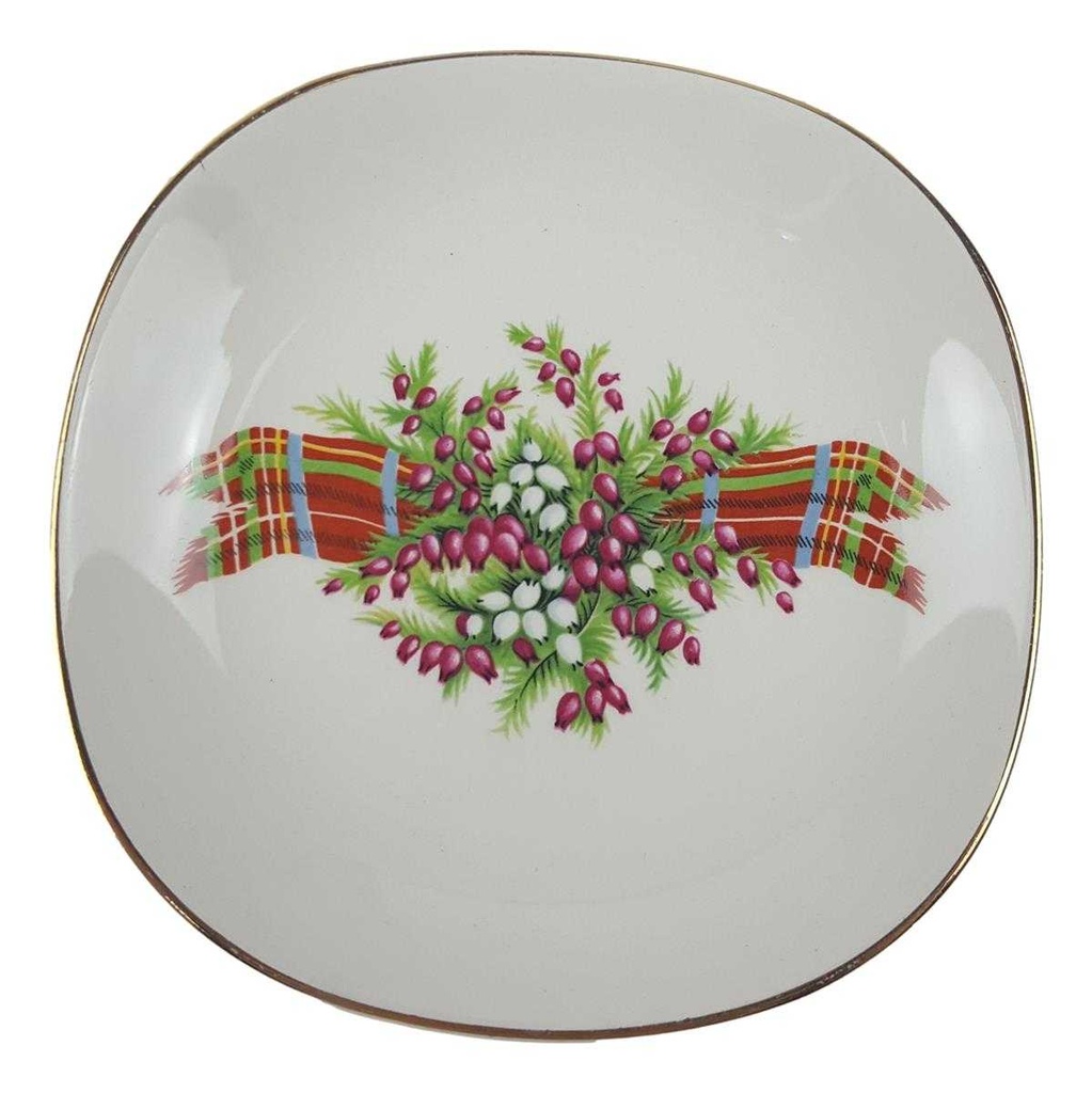 [458166665] Servierplatte Beilagenschale Goldrand 13 cm Weatherby Hanley Falcon Blumendekor Blumen gebraucht - gut