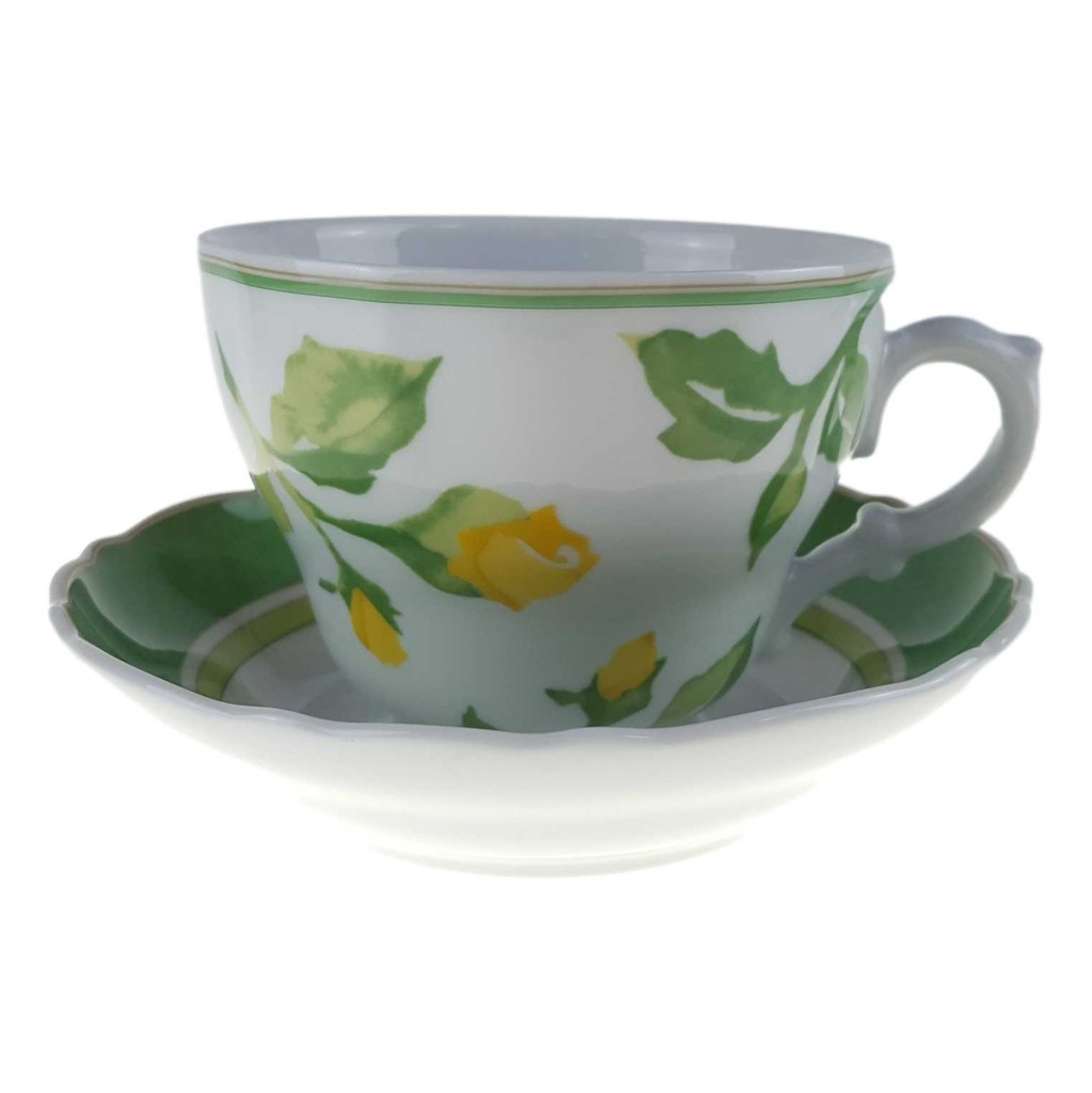 [458166667] Jumbotasse mit Untertasse Hutschenreuther Medley Summerdream Garden gebraucht - neuwertig