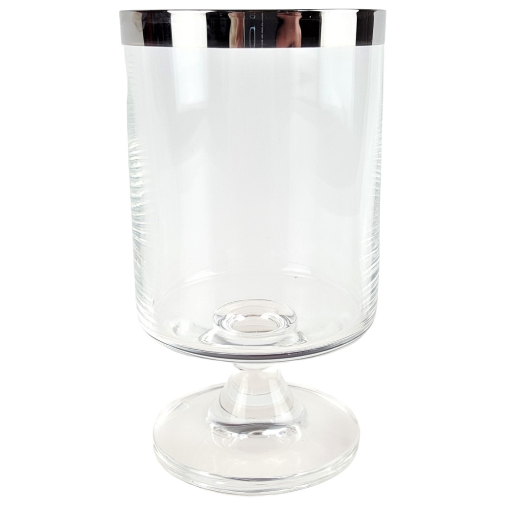 Trinkglas Wasserglas Thomas Porzellan Platinrand Transparent W.Germany Germany gebraucht - sehr gut