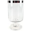 Trinkglas Wasserglas Thomas Porzellan Platinrand Transparent W.Germany Germany gebraucht - sehr gut