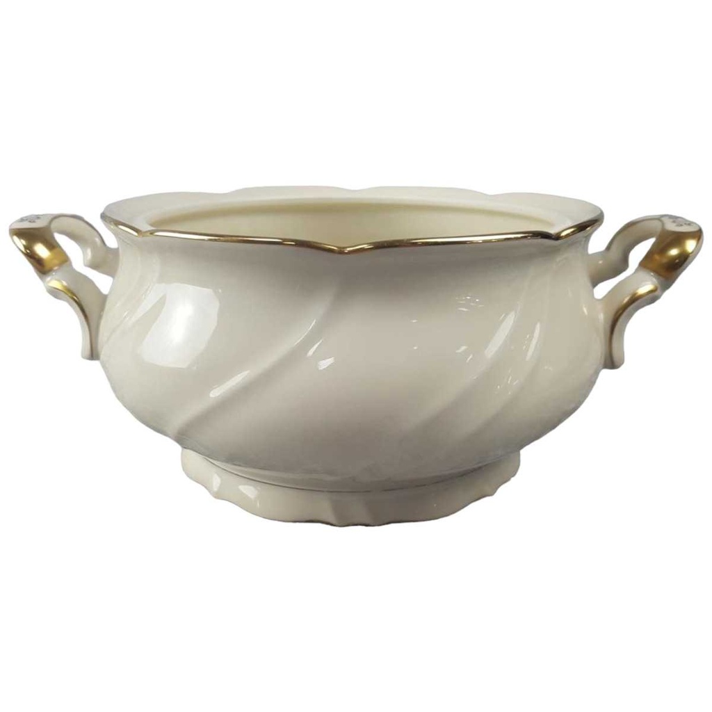 [45816672] Ragoutterrine Servierschüssel ohne Deckel Golddekor 1,8 L Eschenbach Elfenbein 05627 Beige gebraucht - gut