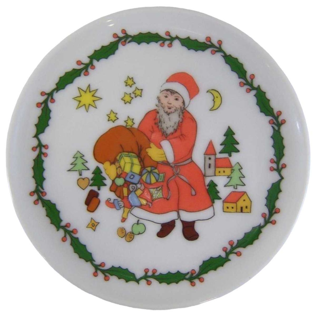 [45816677] Glasuntersetzer Hutschenreuther Weihnachten mit Nikolaus gebraucht - sehr gut
