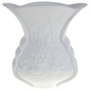Vase Blumenvase 14,3 cm AK Kaiser Blumendekor Weiß Blumen gebraucht - gut