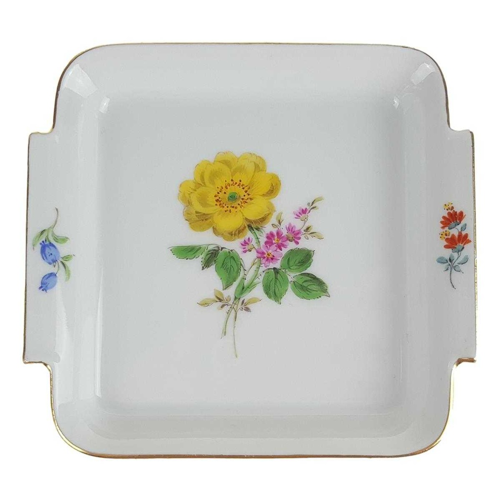 [458166823] Schale Schälchen klein Meissen bunte Blumen I. Wahl gebraucht - sehr gut