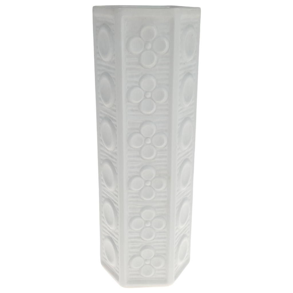 Vase Blumenvase 17,3 cm Schwarzenhammer Weiß Bavaria gebraucht - gut