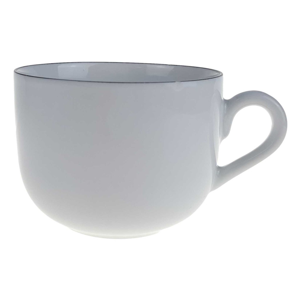 Kaffeetasse 0,2 L Karolina Schwarzer Rand gebraucht - akzeptabel