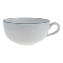 Teetasse 0,2 L Karolina Schwarzer Rand gebraucht - gut