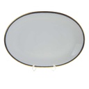 Servierplatte Fleischplatte Goldrand 34,1x24,3 cm PMR Jaeger & Co Bavaria Blau Gold gebraucht - gut