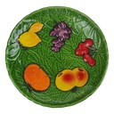 Vintage/Retro-Stil Obstschale auf Fuß Obstmotiv Keramik