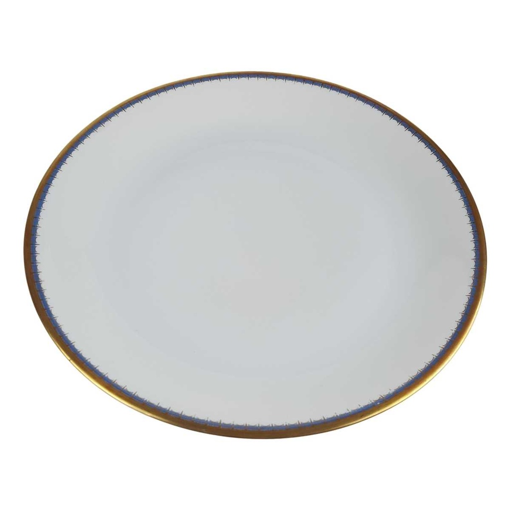 [458167221] Speiseteller Essteller Goldrand 24,5 cm PMR Jaeger & Co Bavaria Blau Gold Dekor gebraucht - gut