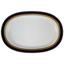 Speiseplatte groß Golddekor 35x23,5 cm Winterling Marktleuthen Kobaltblau Rand Blau gebraucht - gut