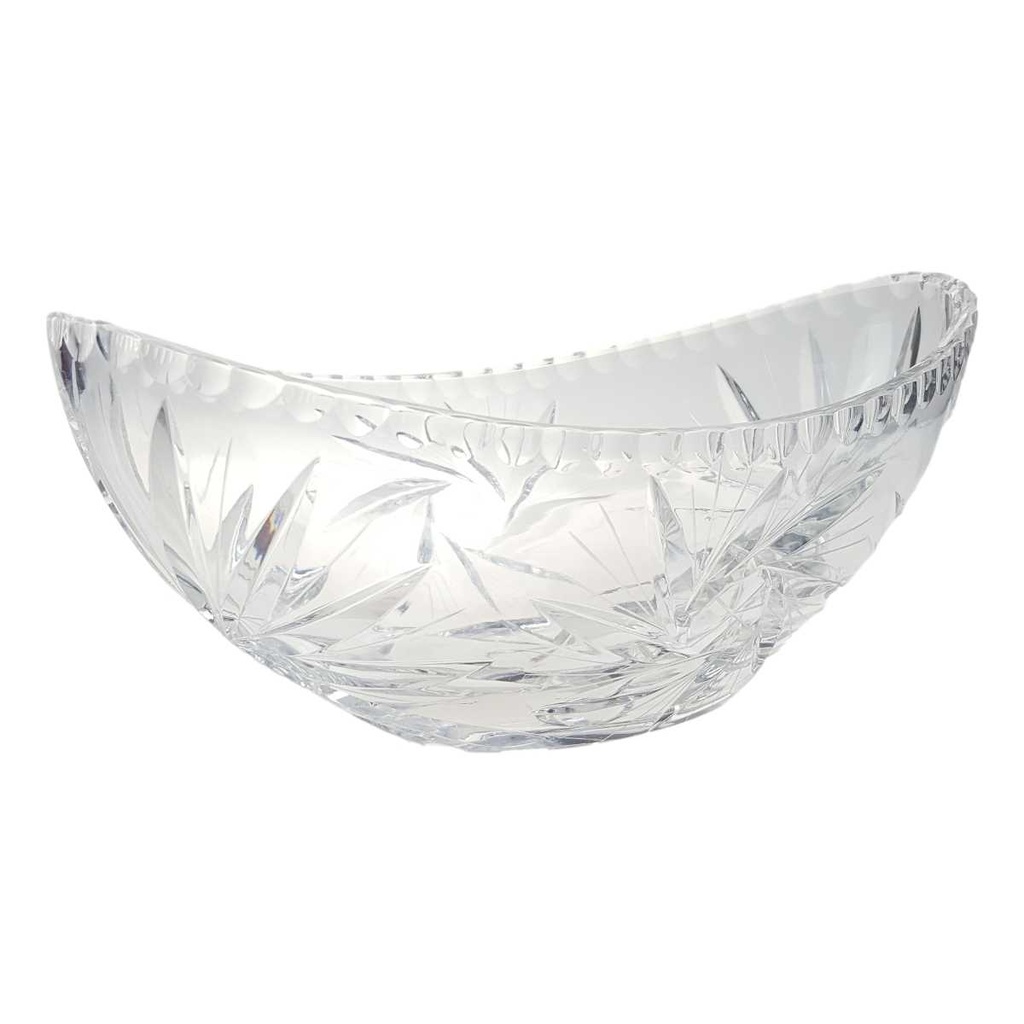 [458167254] Schale Oval Kristallglas Kristall Schleuderstern Transparent