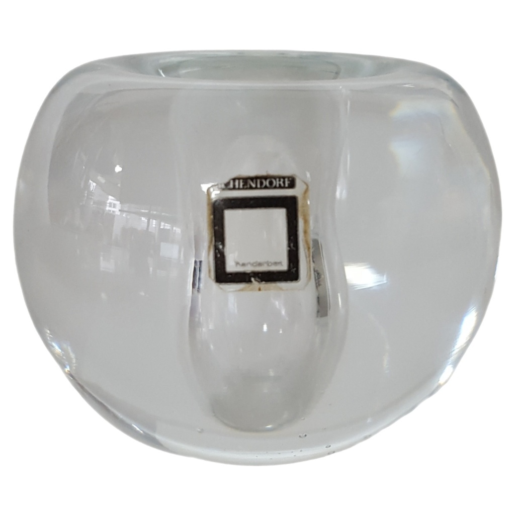 [458167256] Briefbeschwerer Kerzenhalter Ichendorf Glas Kugelvase Handarbeit