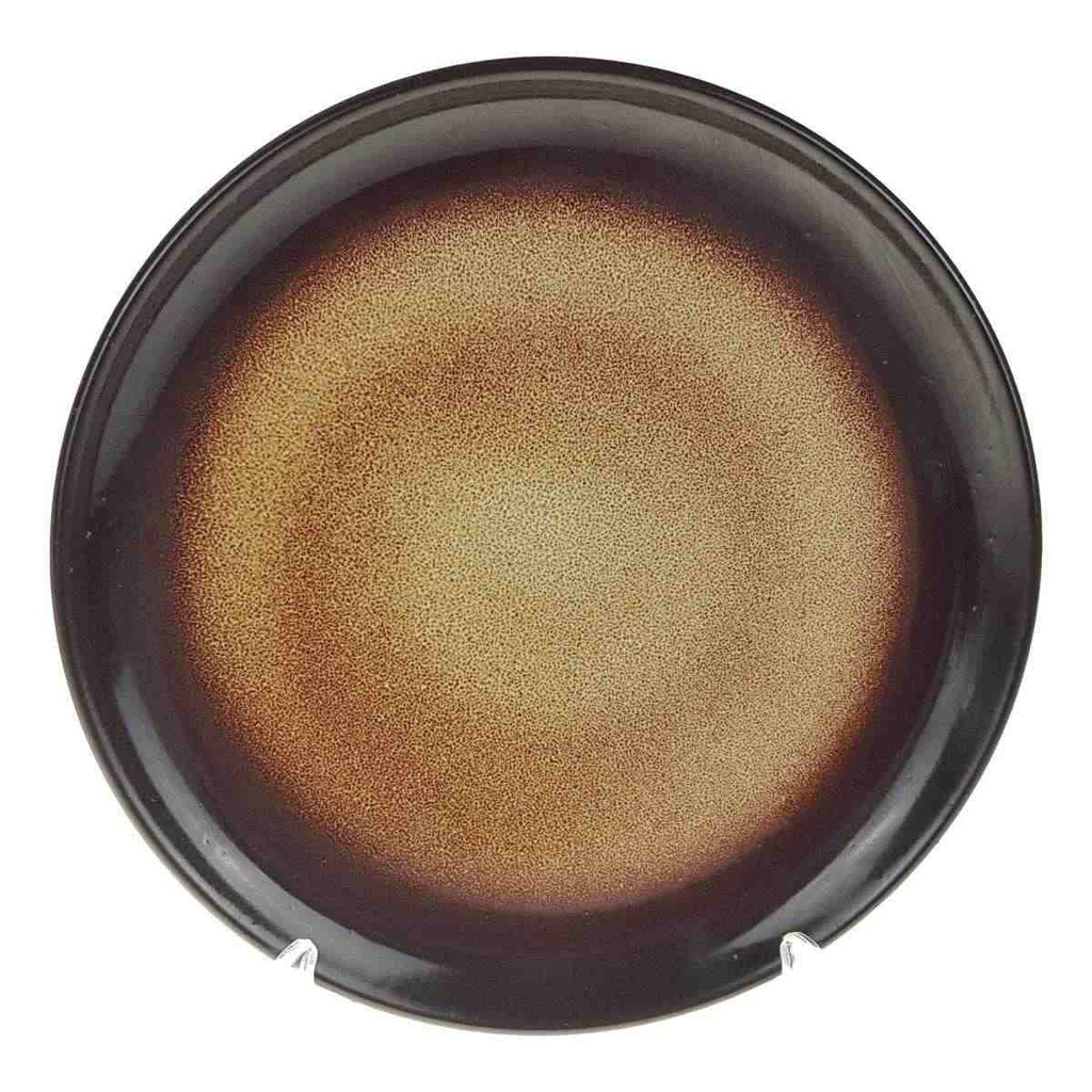 [458167291] Kuchenteller Dessertteller 20 cm Gerz Gerzit Dekor graubraun braun gebraucht - gut