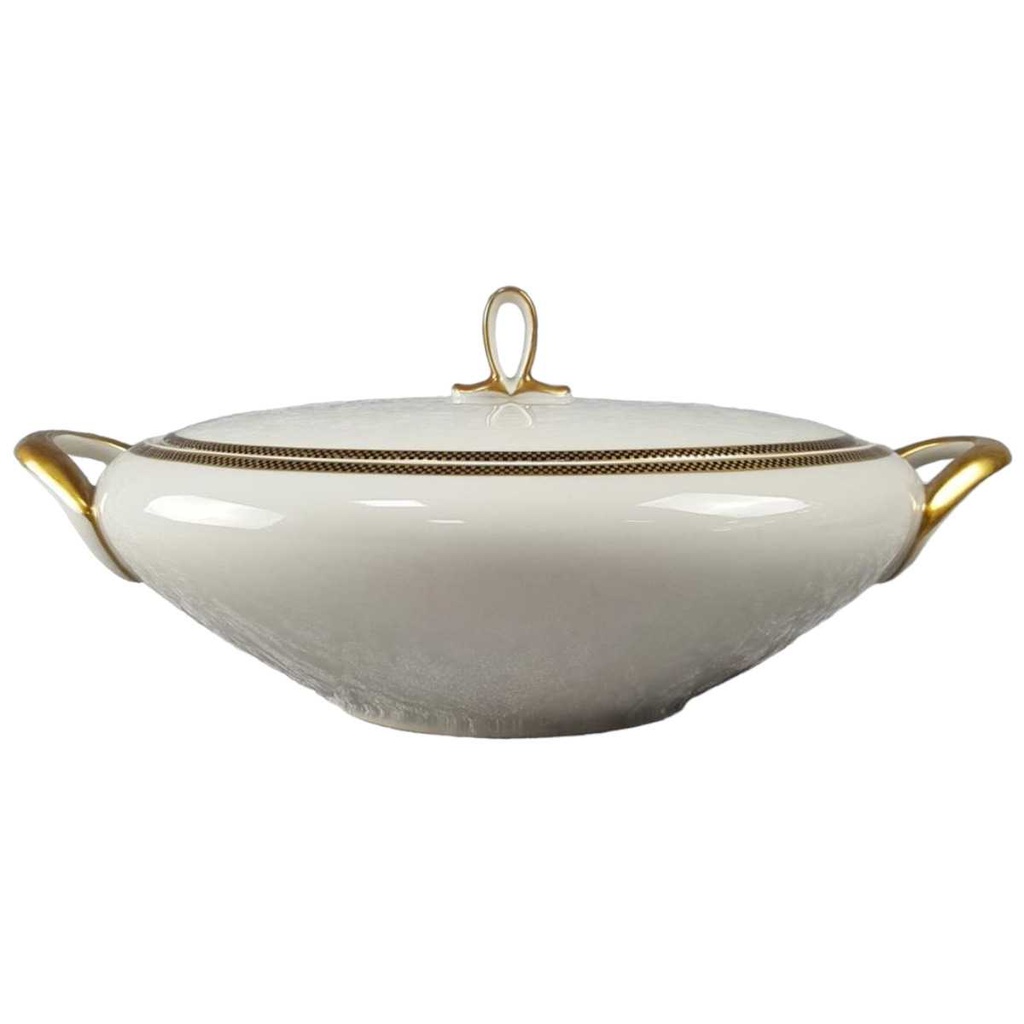 [45816755] Ragoutterrine Servierschüssel 1,5 L Eschenbach Alte Formen Goldbordüre W 4842 gebraucht - gut