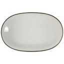 Servierplatte Fleischplatte Steakplatte 36x23,2 cm Eschenbach Alte Formen Goldbordüre W 4842 gebraucht - gut