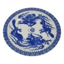 Kuchenteller 17,2 cm Japan China blauer Drache Blau gebraucht - gut