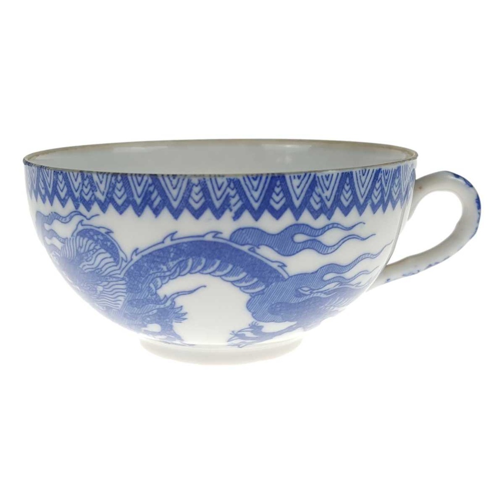 Teetasse 0,15 L Japan China blauer Drache Blau gebraucht - gut