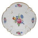 Schale Servierschalen Goldrand 29,8 cm Moschendorf Blumendekor Blumen gebraucht - gut