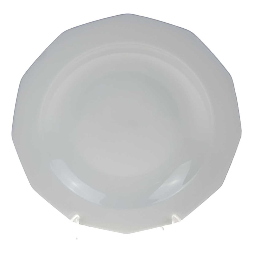 [458168086] Suppenteller 22,8 cm Marienbad Ingres Weiss blauer Rand gebraucht - gut