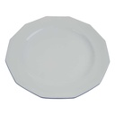 Speiseteller Essteller 24,5 cm Marienbad Ingres Weiss blauer Rand gebraucht - akzeptabel