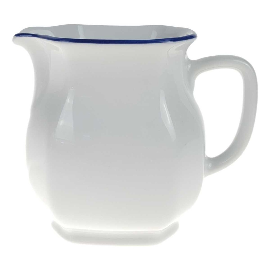 Milchkännchen 0,2 L Marienbad Ingres Weiss blauer Rand gebraucht - sehr gut