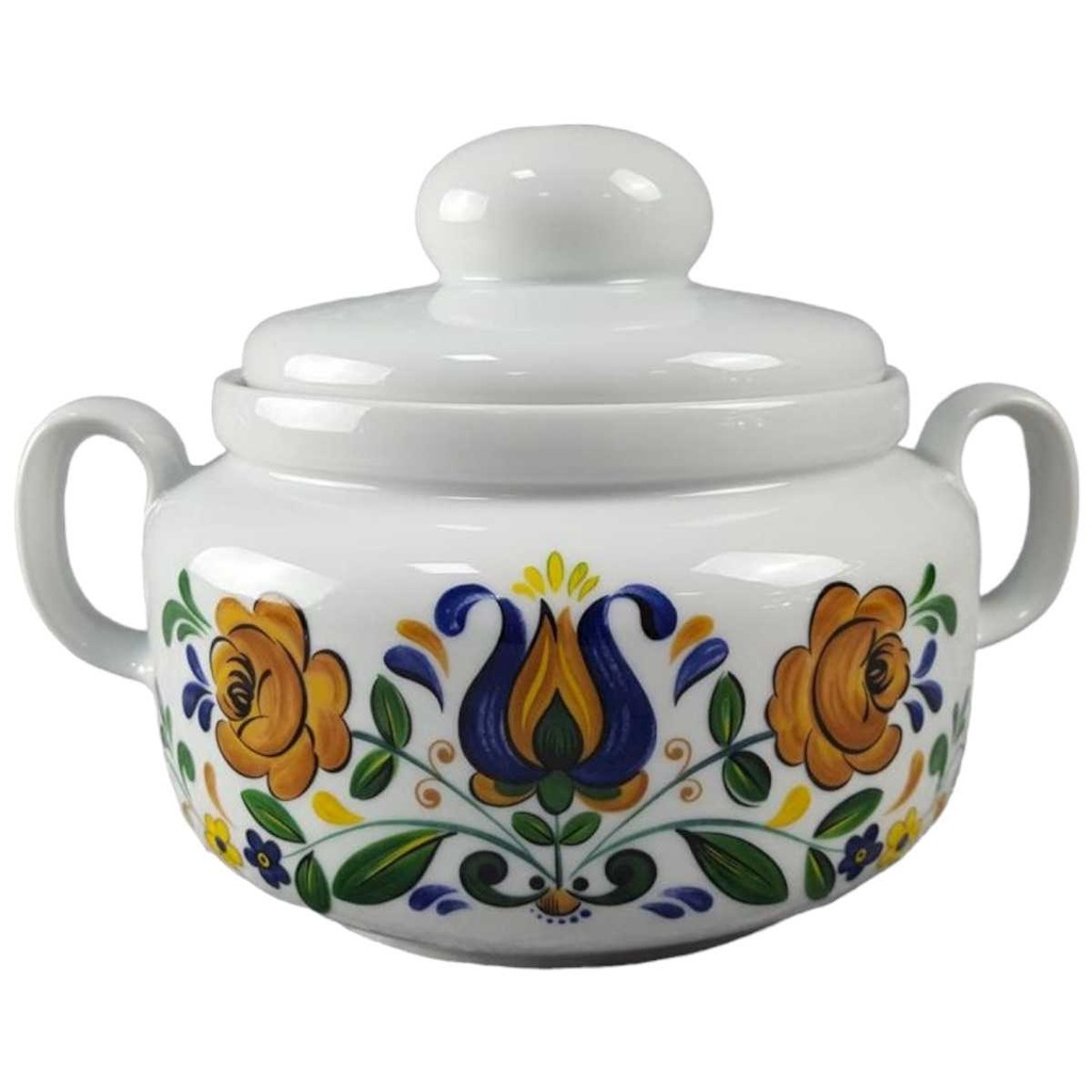 [45816817] Ragoutterrine Servierschüssel 2 L Winterling Schwarzenbach Blumen gebraucht - sehr gut