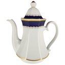 Kaffeekanne Goldrand 1,25 L Winterling Marktleuthen Kobaltrand mit eckig