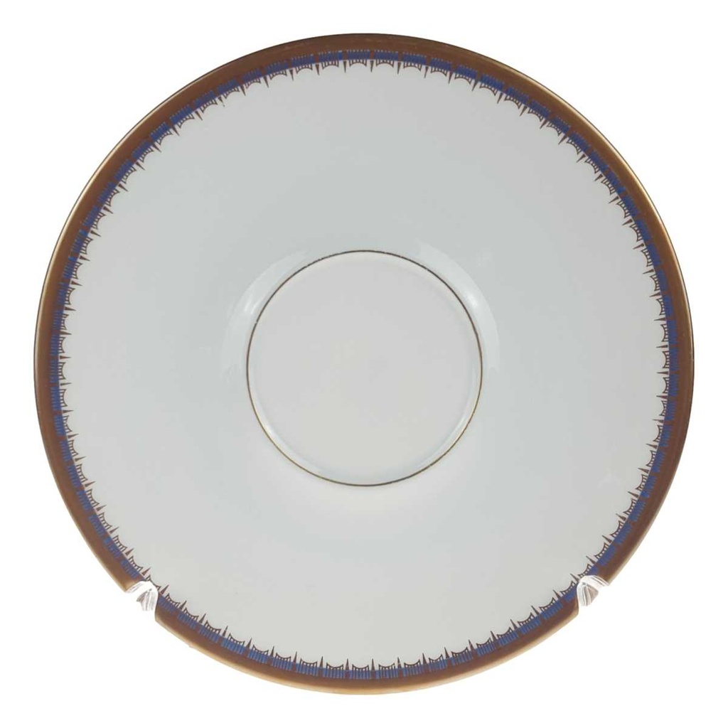 [458168257] Untertasse Goldrand 15,4 cm PMR Jaeger & Co Bavaria Blau Gold Dekor gebraucht - gut