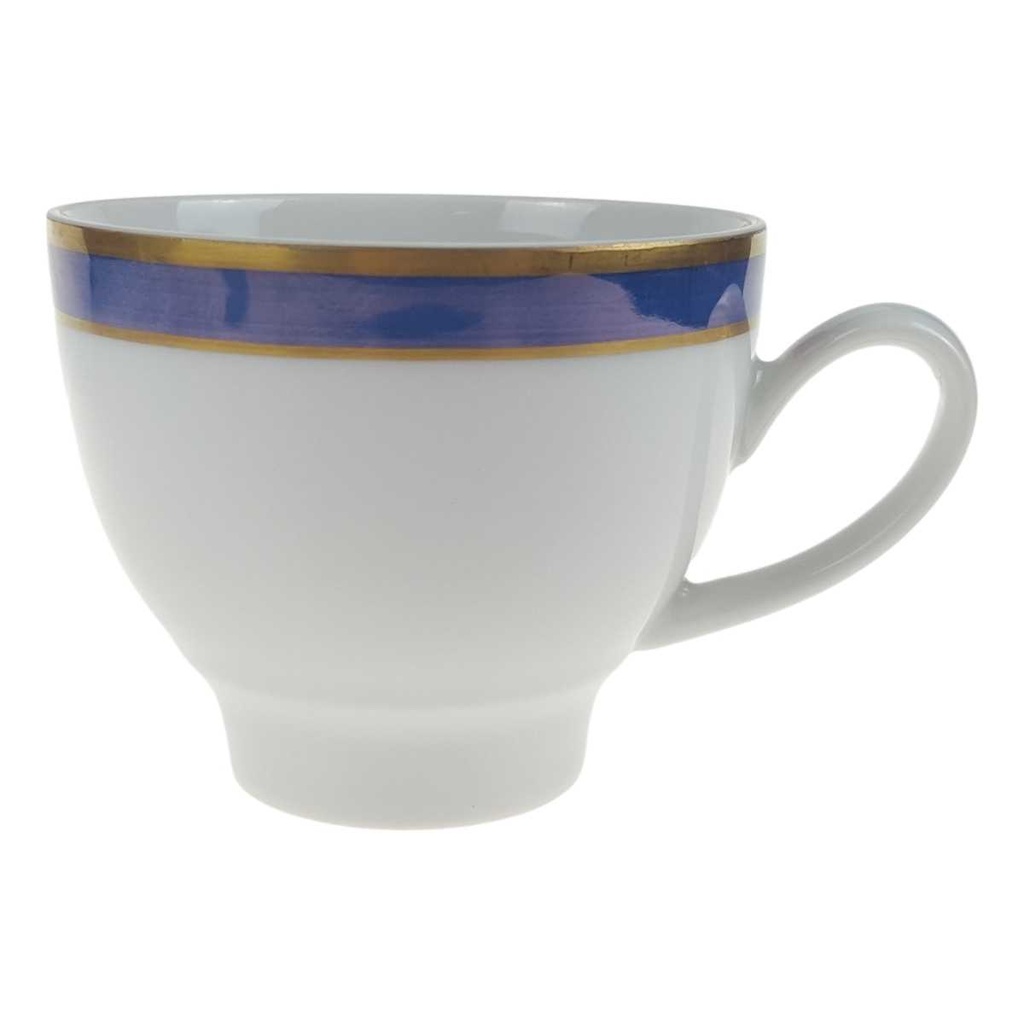 Kaffeetasse Goldrand 0,2 L Seltmann Weiden Vohenstrauß weiß Blau Dekor Blaudekor gebraucht - gut