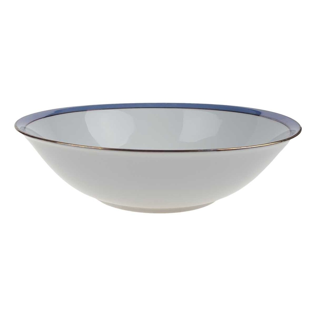 [458168271] Schüssel Goldrand 25,2 cm Schaller Blauband weiß Bavaria gebraucht - akzeptabel