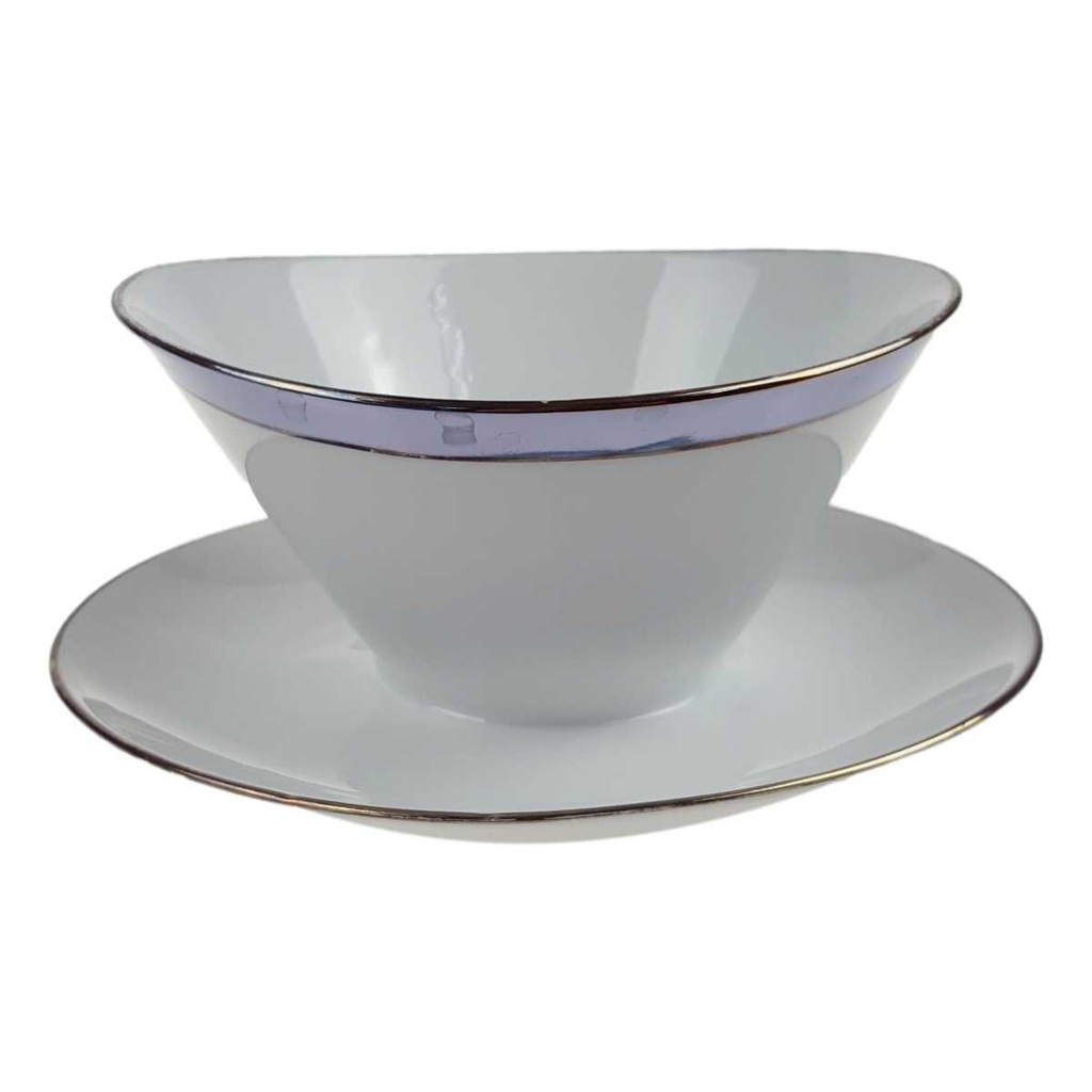 [458168272] Sauciere Goldrand 1tlg 0,3 L Schaller Blauband weiß Bavaria gebraucht - gut