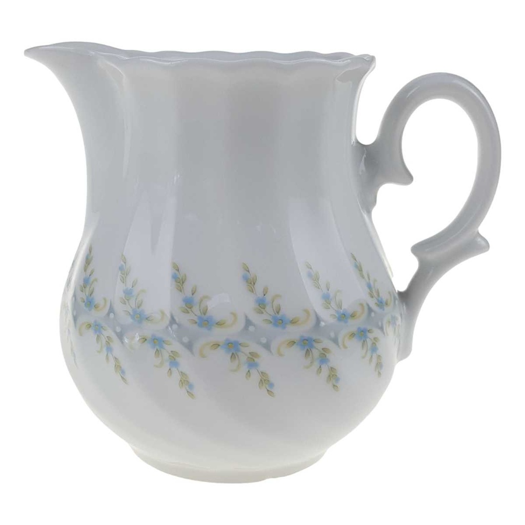 Milchkännchen 0,22 L Schirnding Bavaria Pallas Blaue Blumen Weiß Blumenranke gebraucht - gut
