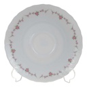 Untertasse 15 cm Royal Tettau rosa Blumen Form 2829 weiß