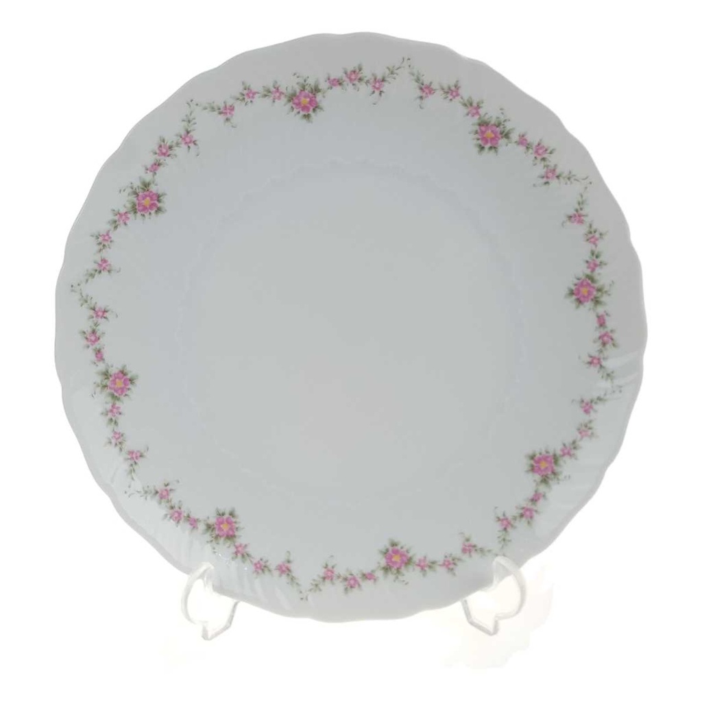[458168283] Kuchenteller 20 cm Royal Tettau rosa Blumen Form 2829 weiß
