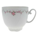 Kaffeetasse 0,2 L Royal Tettau rosa Blumen Form 2829 weiß