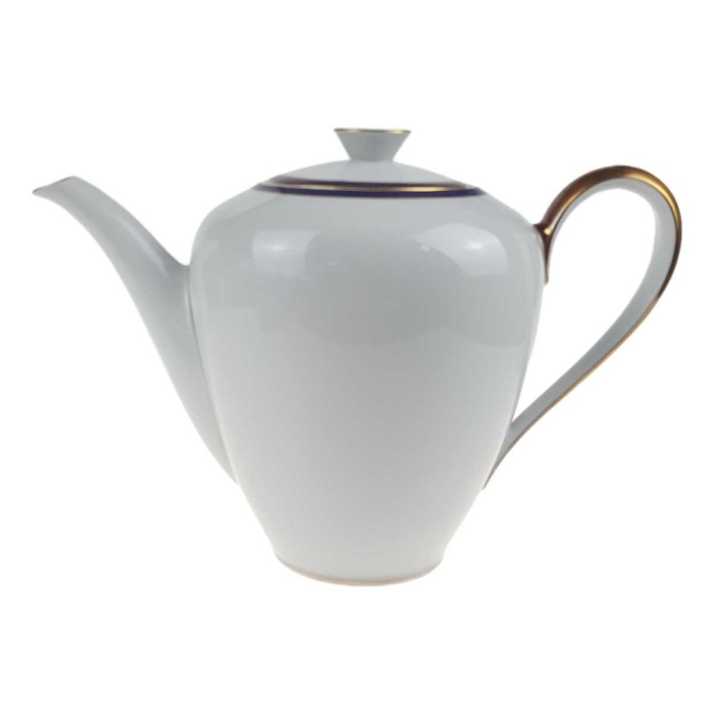 [458168288] Teekanne Goldrand 1,3 L KPM Krister Blau Gold gebraucht - gut