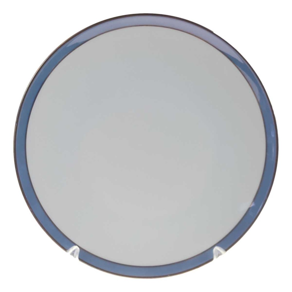 [458168296] Kuchenteller Dessertteller Goldrand 19,5 cm Schaller Blauband weiß Bavaria gebraucht - gut