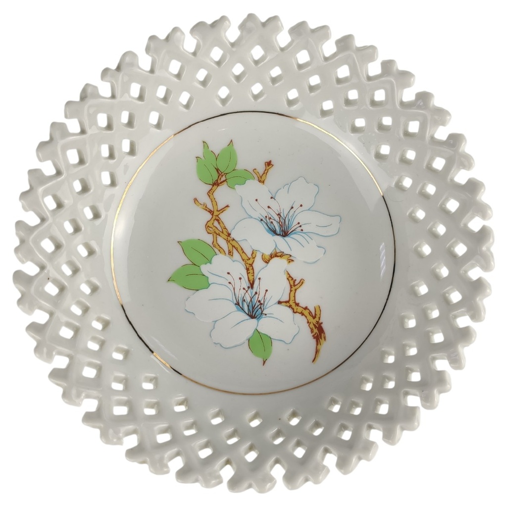 [458168309] Durchbruch Schale 15,4 cm Furnishing China Porzellan Blumenmotiv