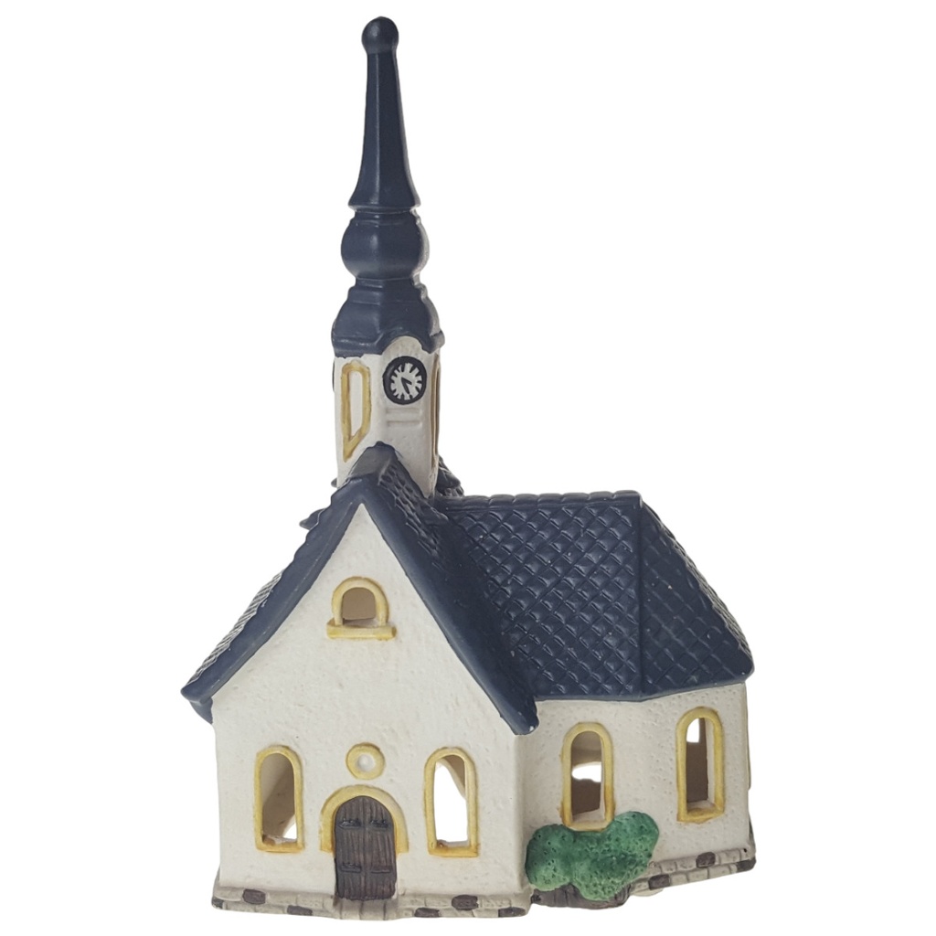 Licht Kirche 20,5 cm G. Wurm Porzellan Lichthaus Kerzenhalter
