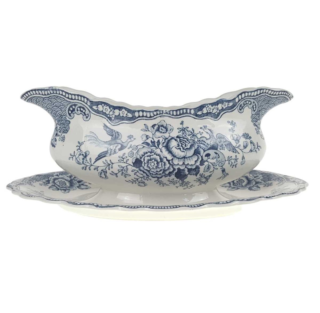 [458168317] Sauciere 1tlg 0,4 L Crown Ducal Bristol Blau gebraucht - gut