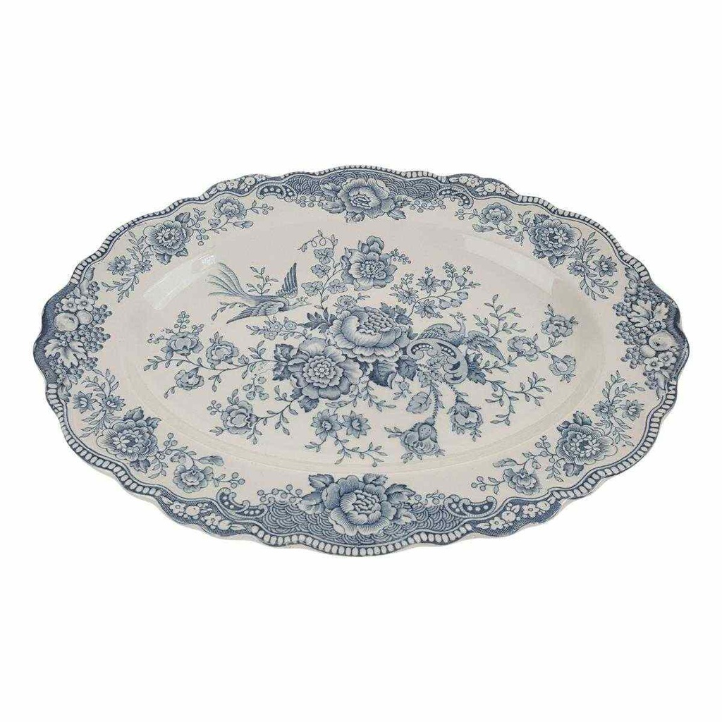 [458168320] Servierplatte klein 30,5x22,8 cm Crown Ducal Bristol Blau gebraucht - gut
