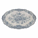 Servierplatte klein 30,5x22,8 cm Crown Ducal Bristol Blau gebraucht - gut