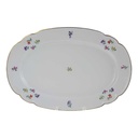 Servierplatte Goldrand 32,9x22,2 cm Hutschenreuther Weiß Streublume Blumen Blumendekor gebraucht - gut