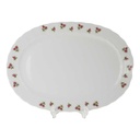 Servierplatte Fleischplatte 33x23,5 cm Eschenbach Moosrose Blumen gebraucht - gut