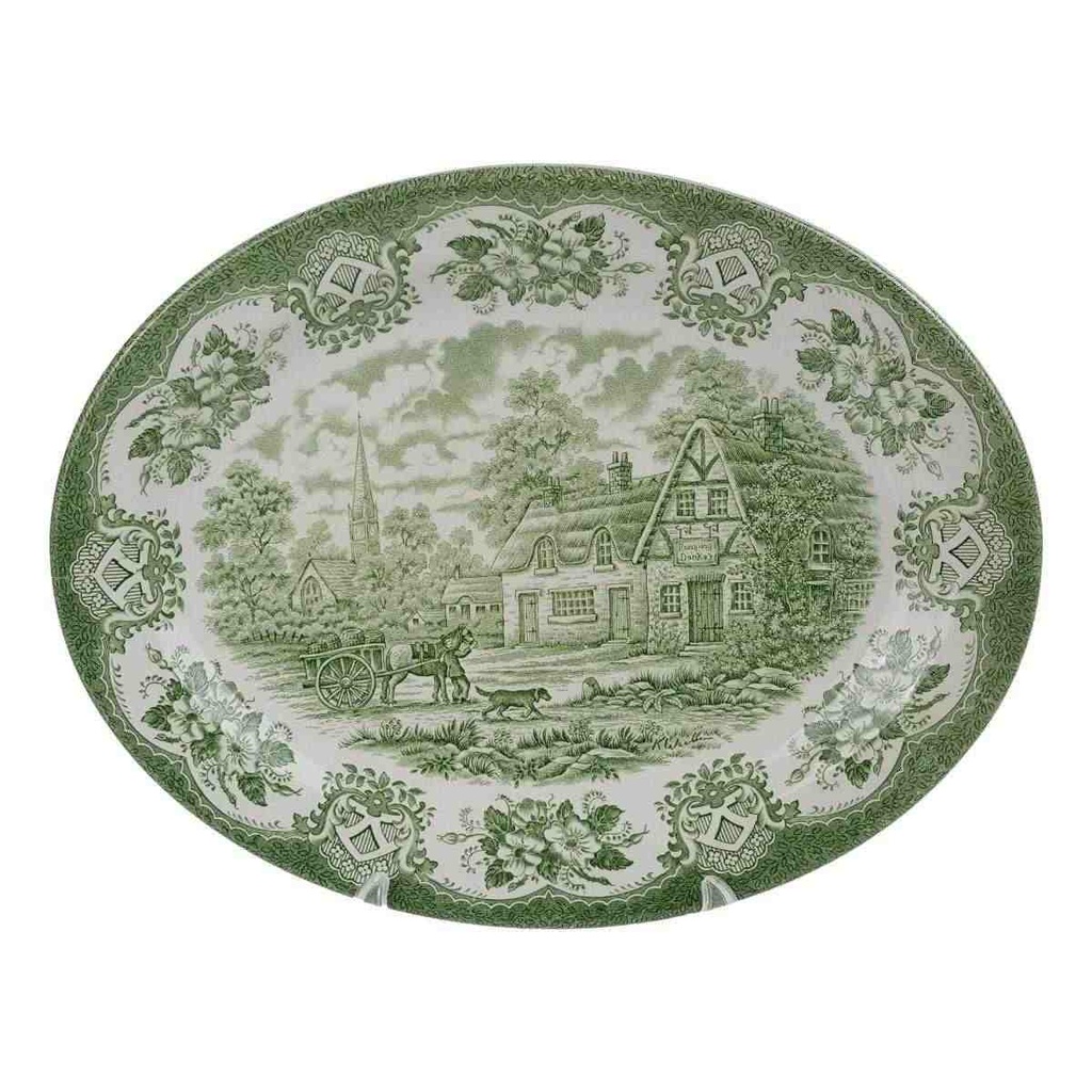 [458168364] Servierplatte 29,3x23 cm English Ironstone Tableware (EIT) EIT England Old Inns Series gebraucht - gut