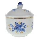 Zuckerdose Goldrand Schaller blaue Blume weiß Blumen Bavaria gebraucht - gut