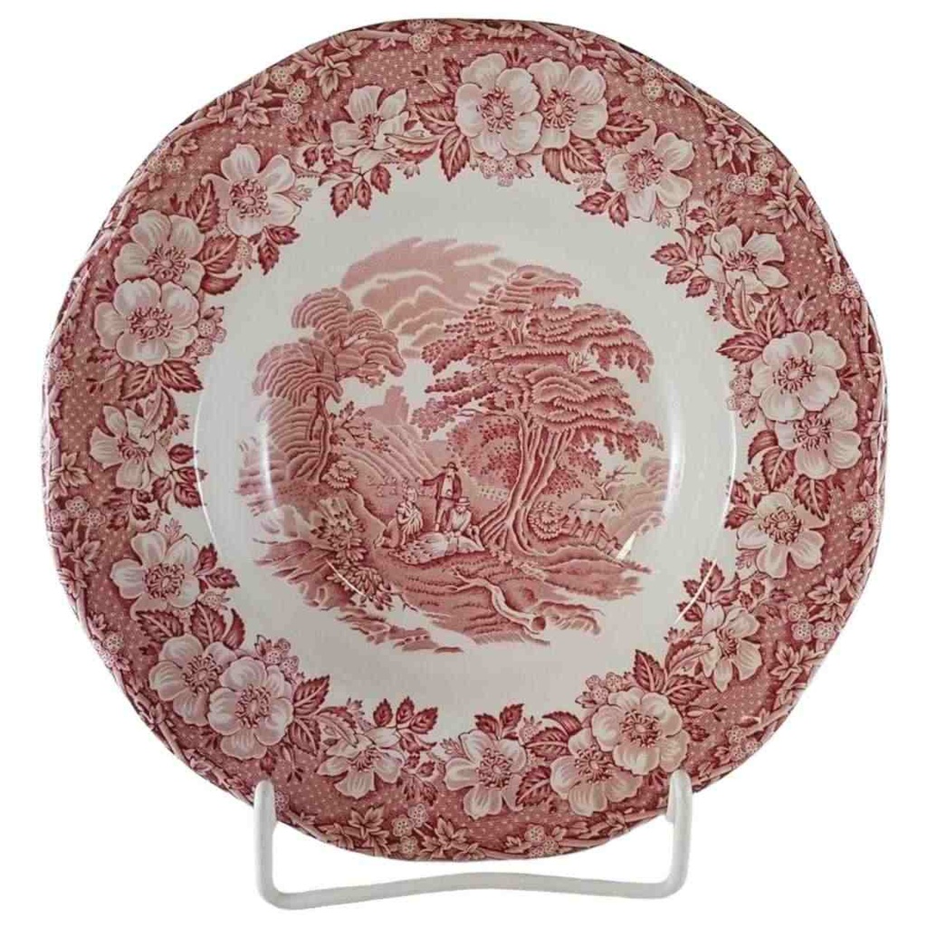 Suppenteller 22 cm Enoch Wedgwood Woodland Rot gebraucht - sehr gut